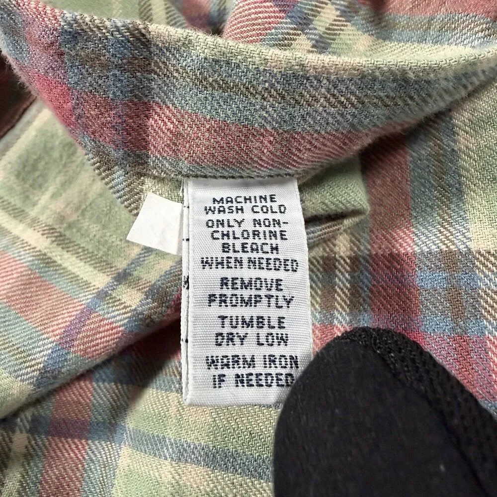 Polo Ralph Lauren Shirt Large Green Blue Button Down Plaid Classic Fit Mens